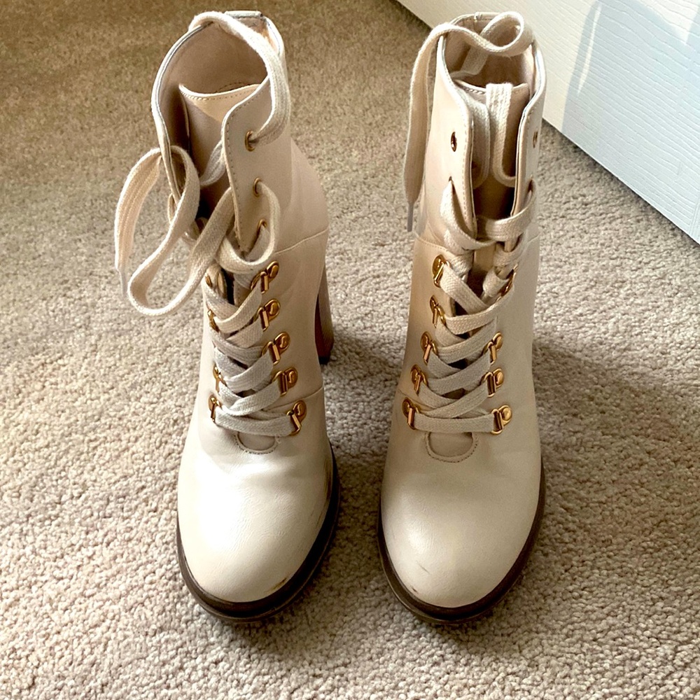 Heeled Boots- Laced Up